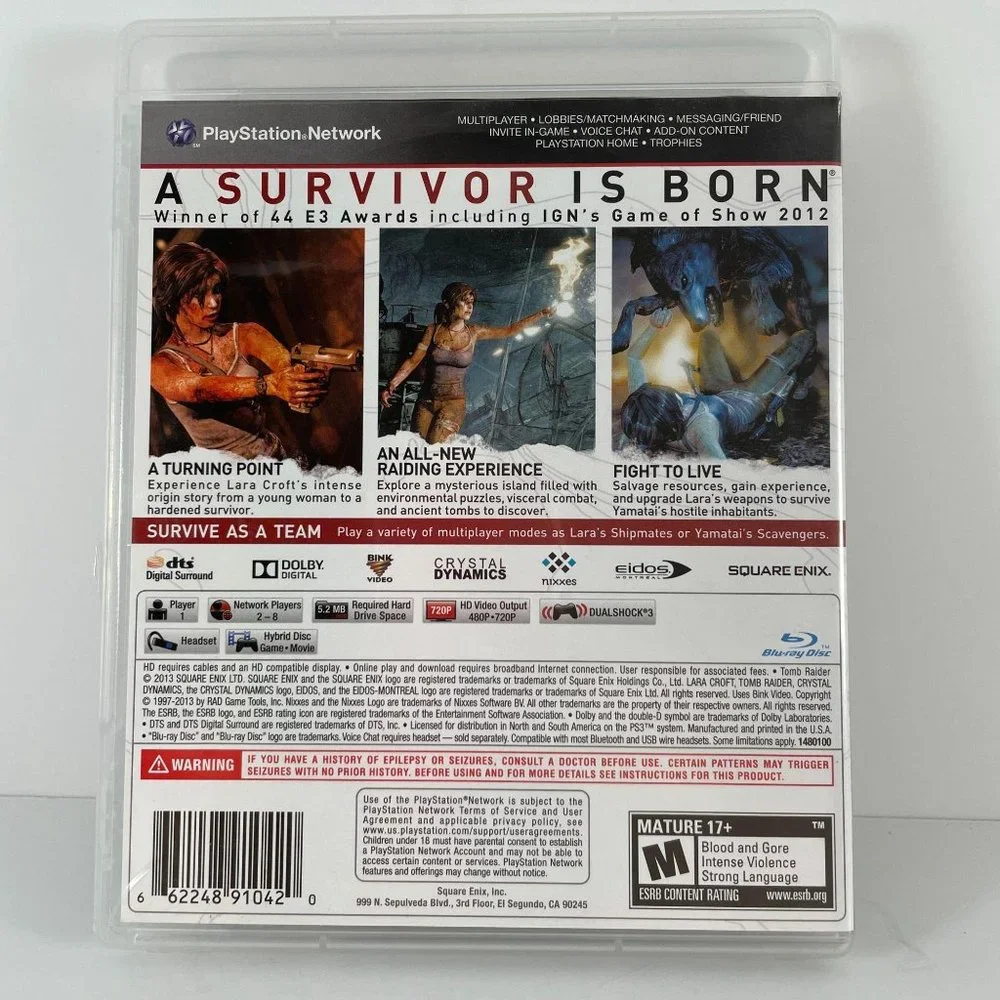 Tomb Raider (Sony PlayStation 3, 2013) PS3 Video‎ Game